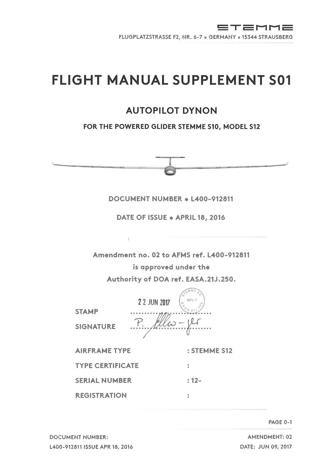 S12 Flight Manual Dynon Autopilot