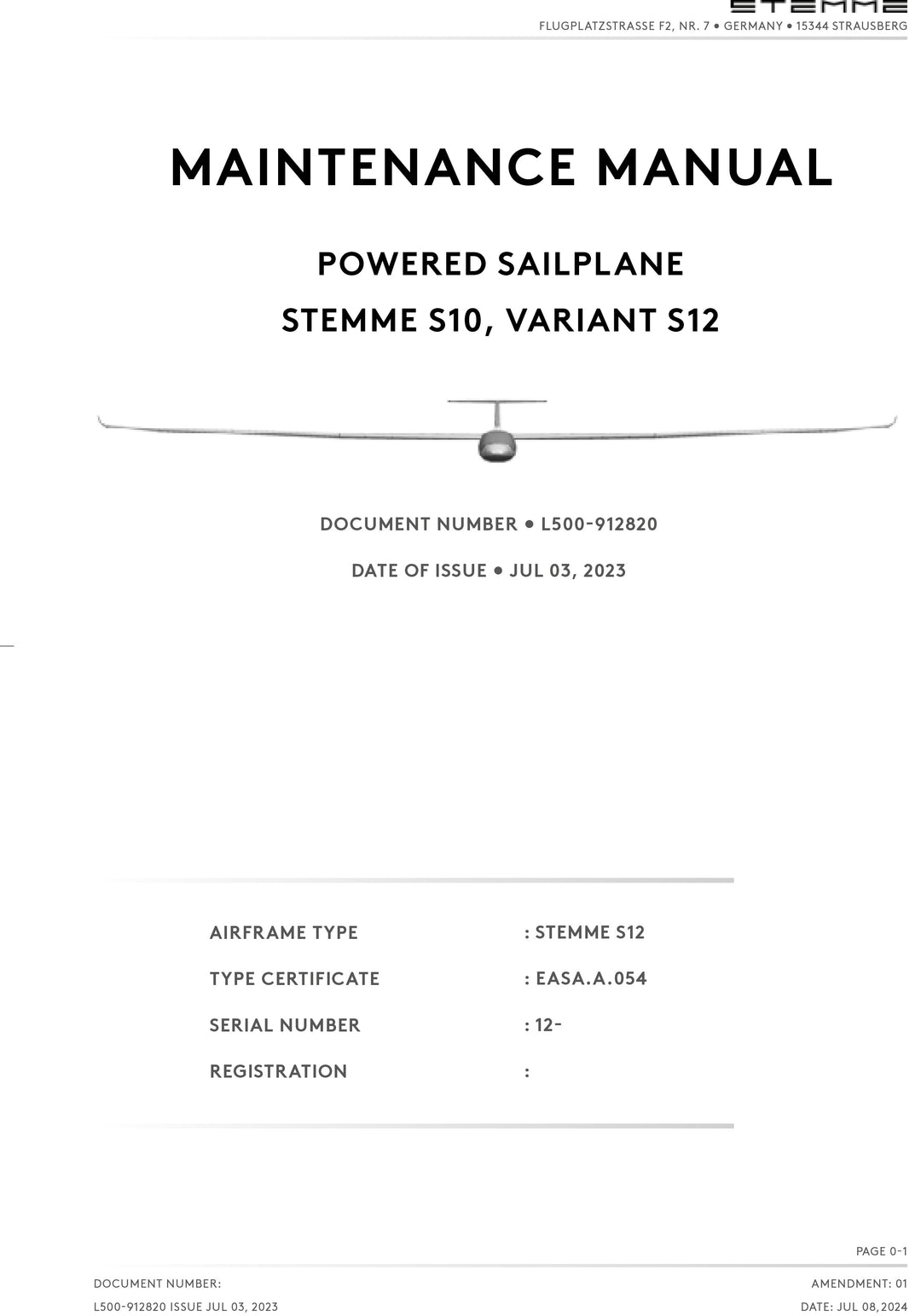 New S12 EASA Maintenance Manual