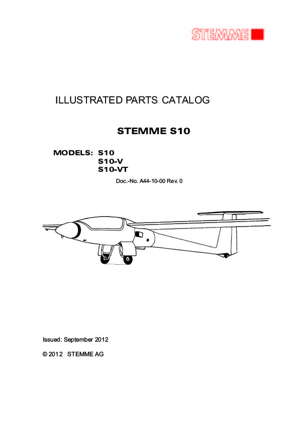 S10/-V/-VT Illustrated Parts Catalog